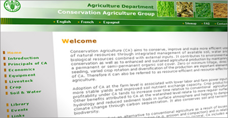 Agriculture Department - Conservation Agriculture Group FAO // 2006 Agriculture Department